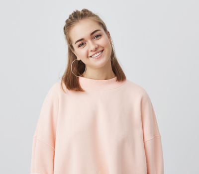 girl in pink shirt